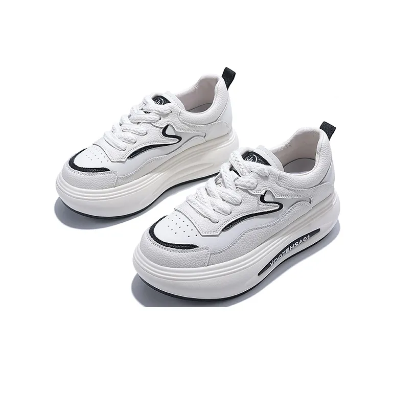Junjali Wear Resistant Breathable Lightweight Height Increasing Low Top Casual Shoes Women's-1