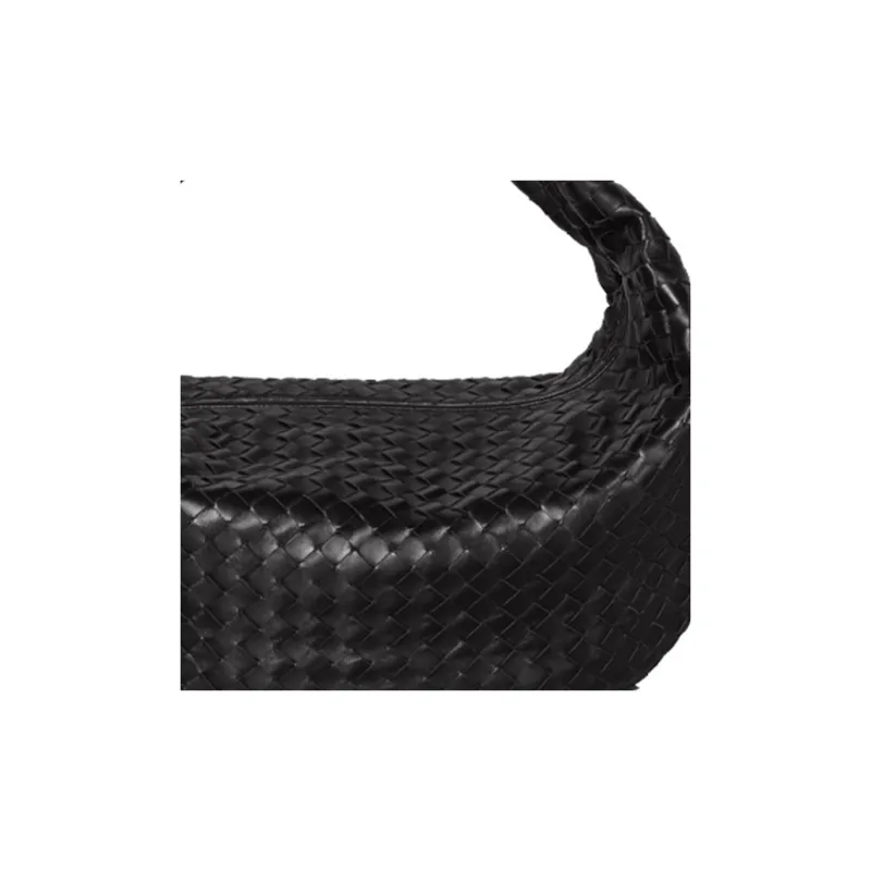 Bottega Veneta JODIE Leather Dumpling Bag Clutch Medium Size Women's Black-3