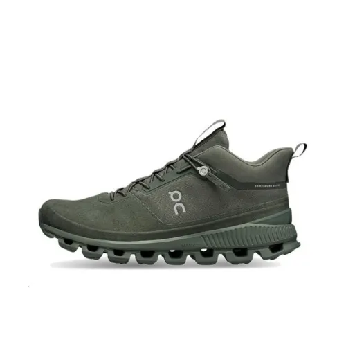 On Cloud Hi Wear-Resistant Low-Top Running Shoes Men's Forest Green