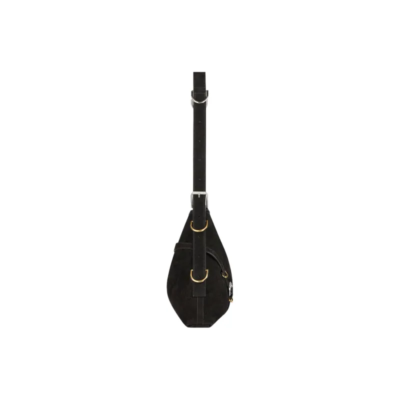 Givenchy Voyou Suede Cow Leather Portable Crossbody Bag, Shoulder Bag Women's Black-1