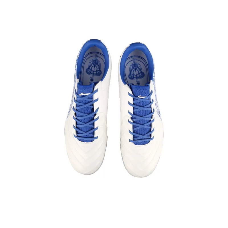 LiNing Jin TF Rubber Broken Studs Firm Ground, Artificial Ground Cushioning Soccer Shoes Men's Blue And White Porcelain-3