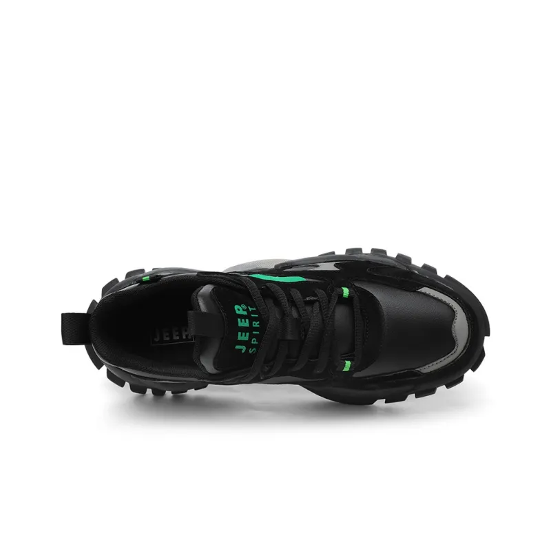 JEEP SPIRIT Cushioning Anti-Slip Wear-Resistant Water-Resistant Coverage Low-Top Casual Shoes Men's Black-3