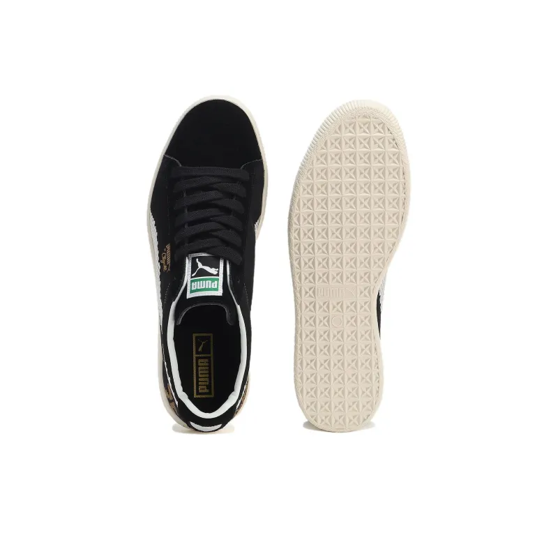 PUMA Clyde MIJ Anti Slip Wear Resistant Low Top Skateboard Shoes Unisex Black White-3