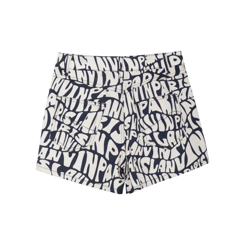 Lanvin SS21 Denim Shorts Women's Marine Blue-1