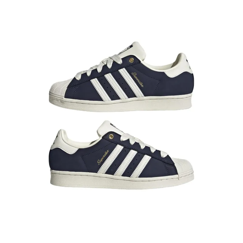 Adidas Superstar 'Night Indigo Gold Script' Women's-4