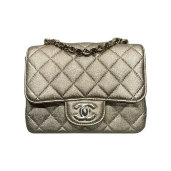 CHANEL Classic Flap CF Sheepskin Shoulder Bag, Crossbody Bag Mini Women's Gold