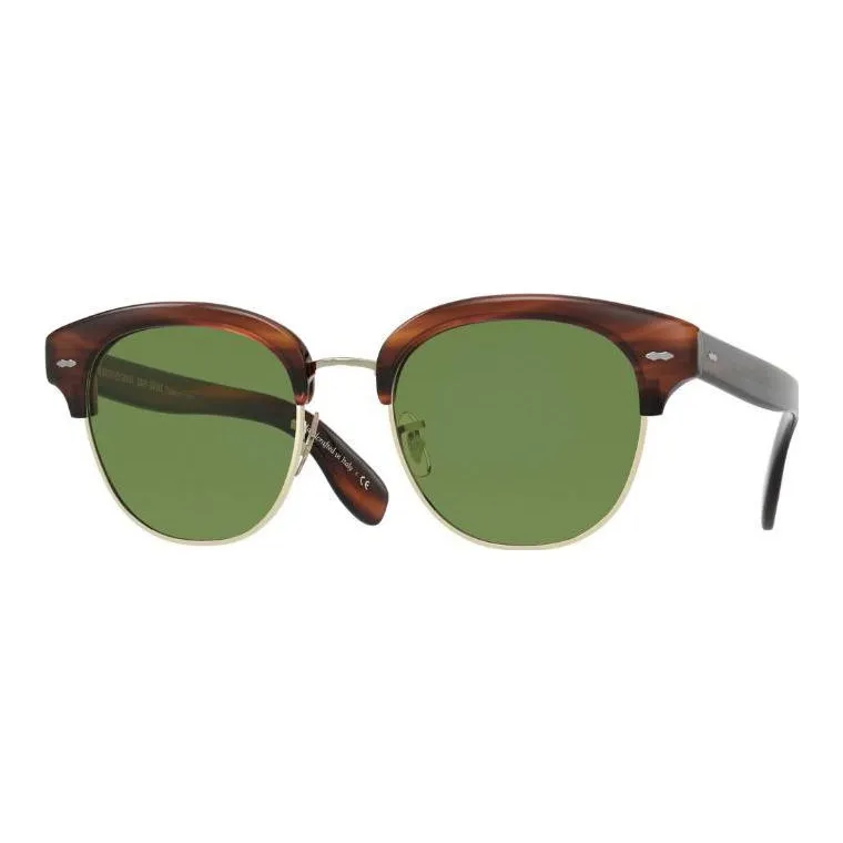 Oliver Peoples Acetate Round Sunglasses Men's Brown-0