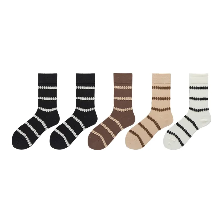 Woven Pear Mid-Calf Socks Unisex 5 Pack-33