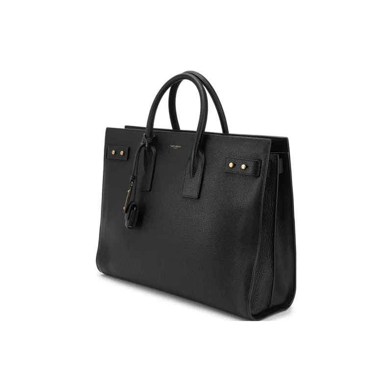 SAINT LAURENT SAC DE JOUR Grain Calfskin Tote Bag, Shopping Bag, Handbag Tubas Women's Black-2