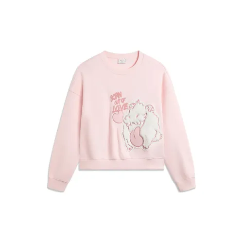 LINING Sports Life Collection Sweatshirts Women's Light Pink