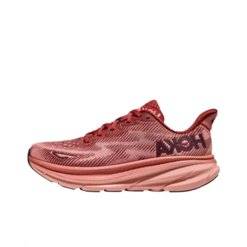 zapatillas de running HOKA ONE ONE ultra trail amarillas Clifton 9 'Rust Earthenware' Women's