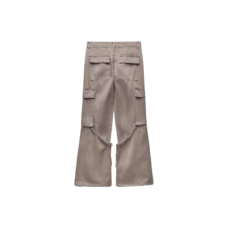 ZARA Cargo Pants Women's Purple-1