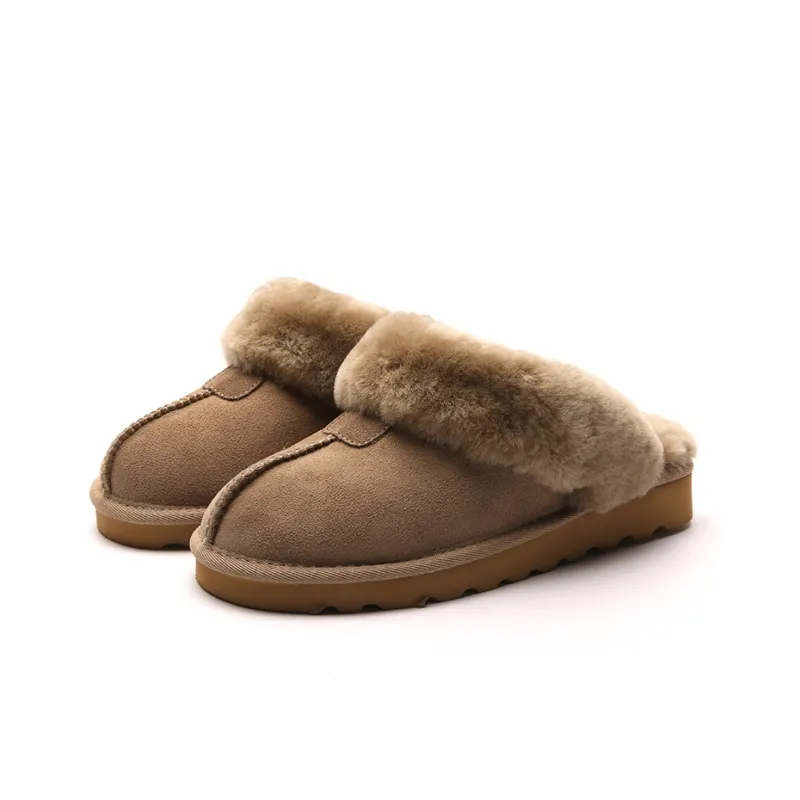 STELLA WEISZ Wrap toe Slippers Women's Chestnut/Antelope Brown/Gray-0