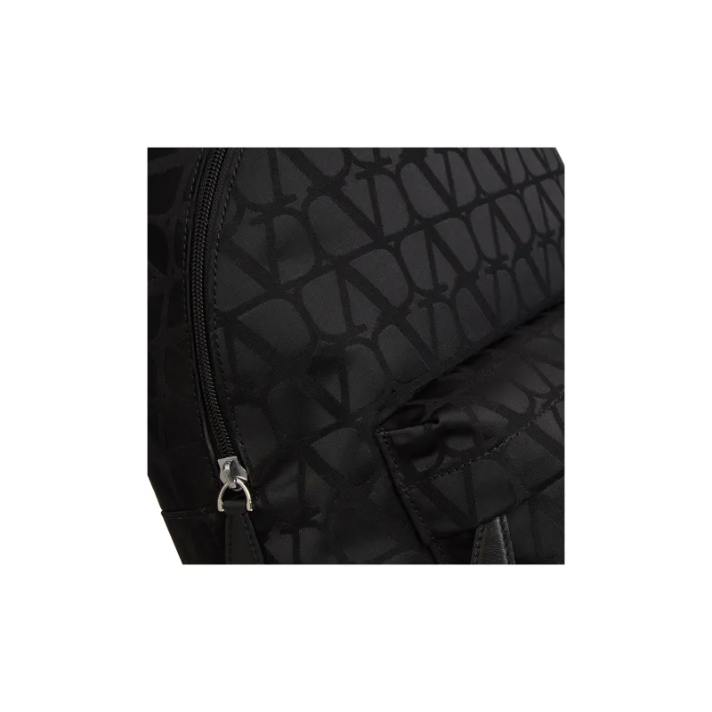 Valentino Jacquard Backpack Regular Men's Black-4