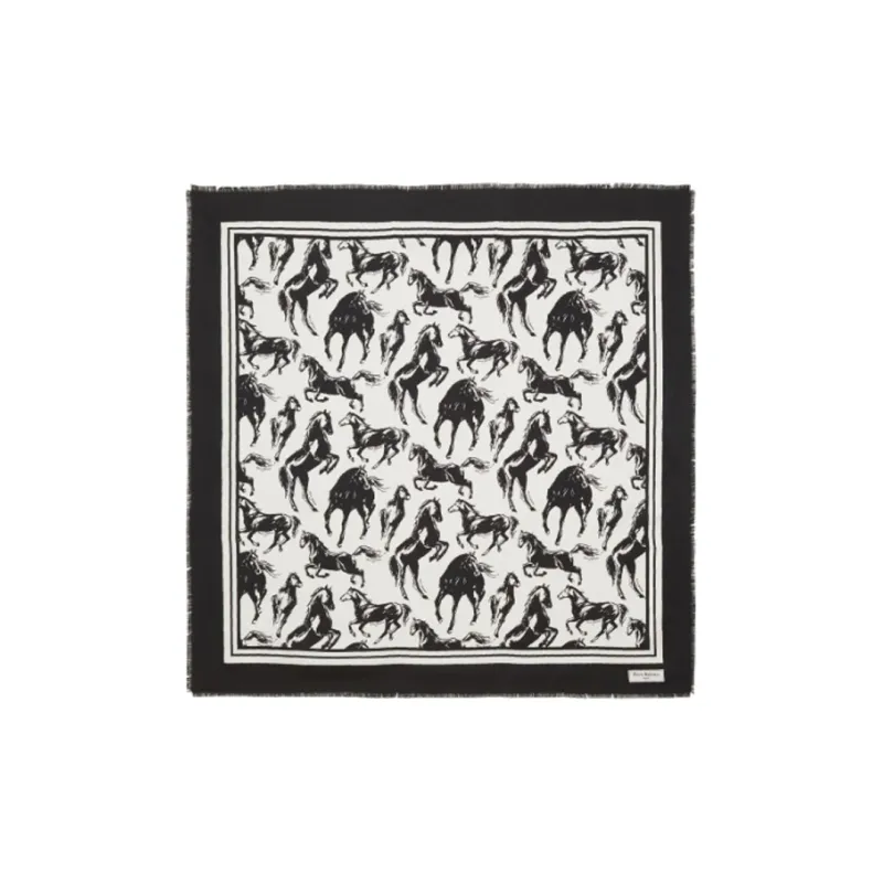 BALMAIN Horse print Silk Scarf-0