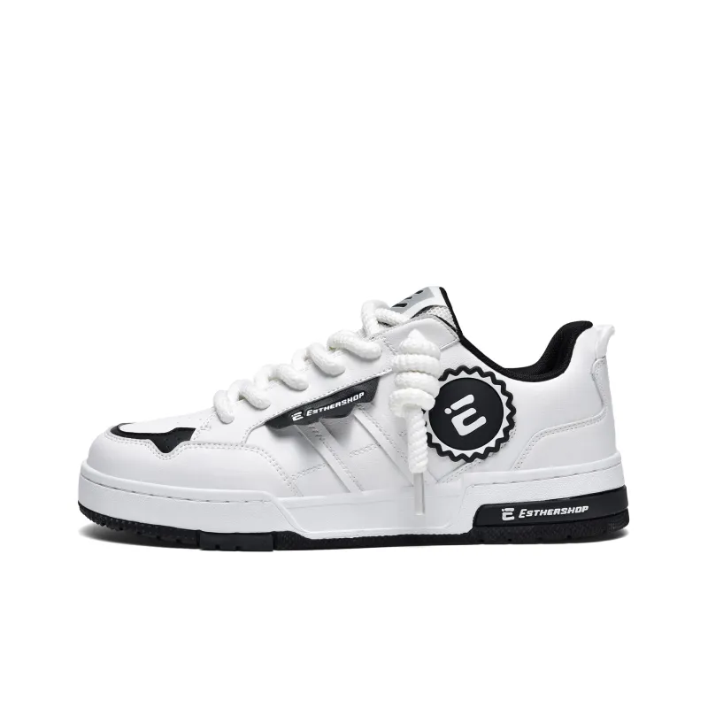 EstherShop Wear-Resistant Slip-Resistant Low-Top Skateboard Shoes Unisex-0