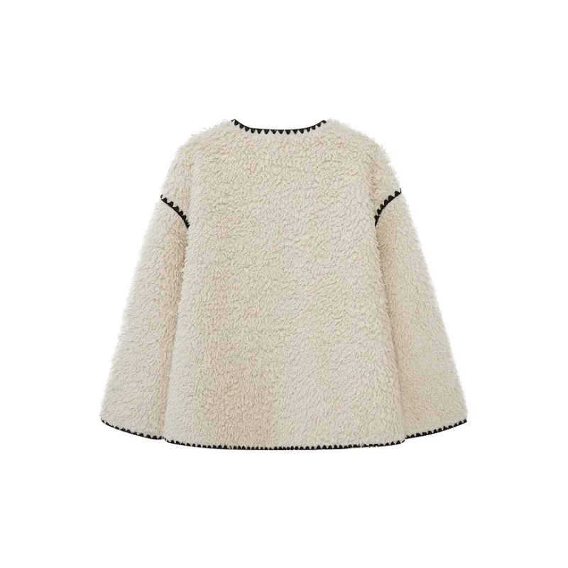 D'zzit Cropped Coats Women's Flesh-1