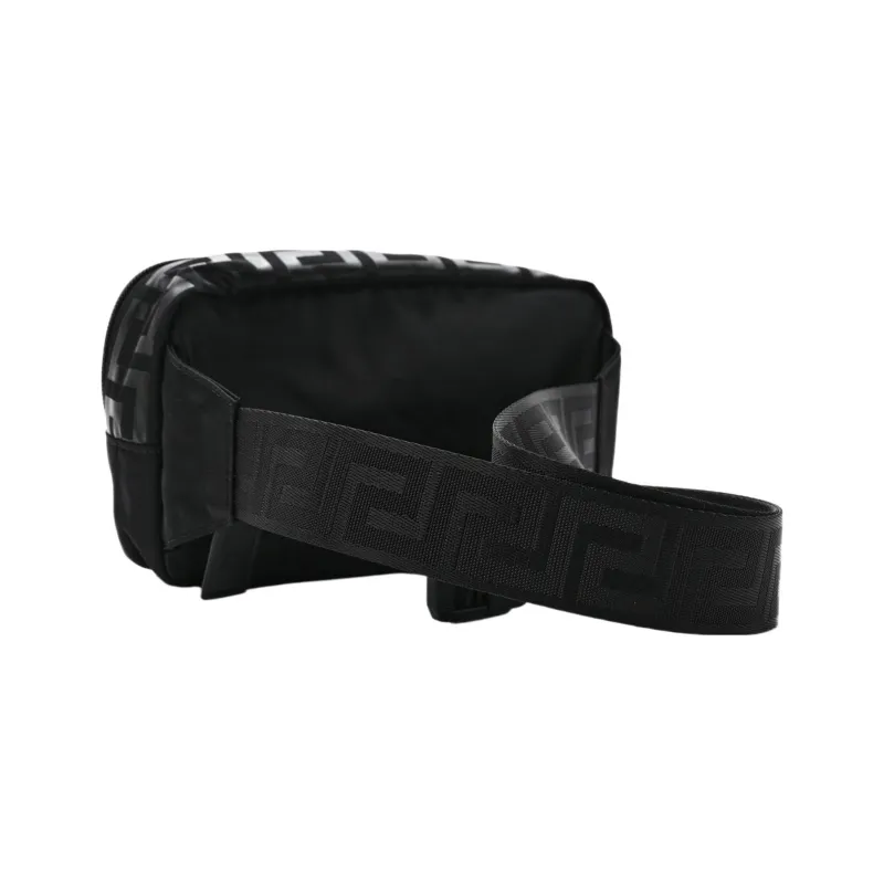 VERSACE Nylon Sling Bag Fanny Pack Men's Black-2