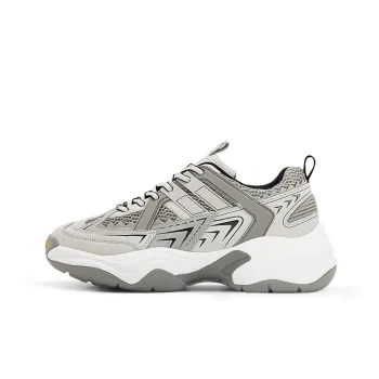 VILNEX Wear Resistant Breathable Slip Resistant Low Top Chunky Sneakers Unisex Dark Gray