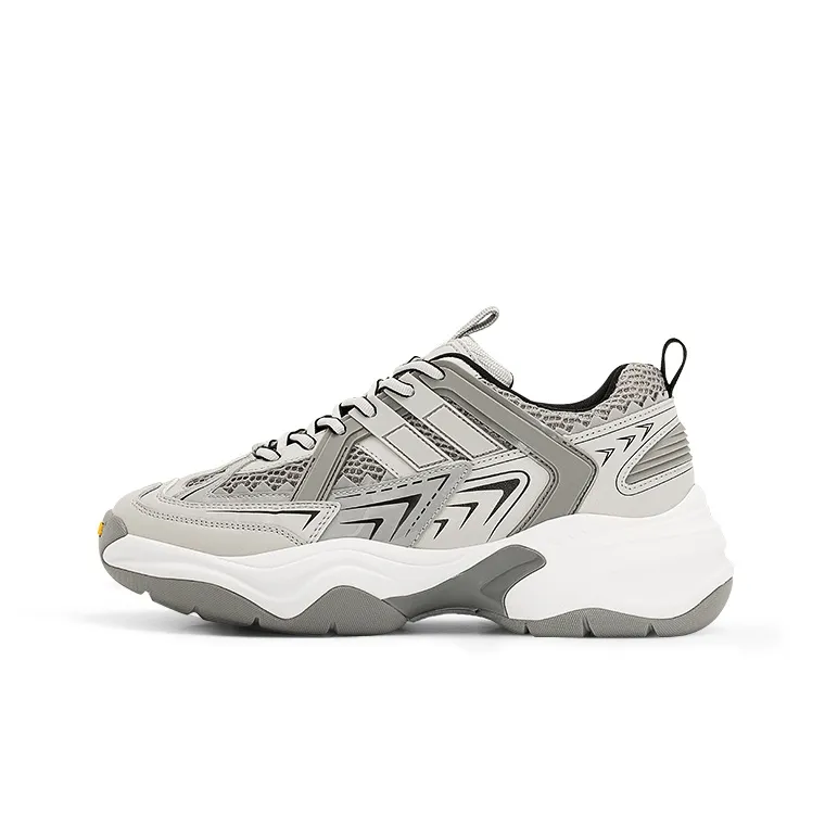 VILNEX Wear Resistant Breathable Slip Resistant Low Top Chunky Sneakers Unisex Dark Gray-0