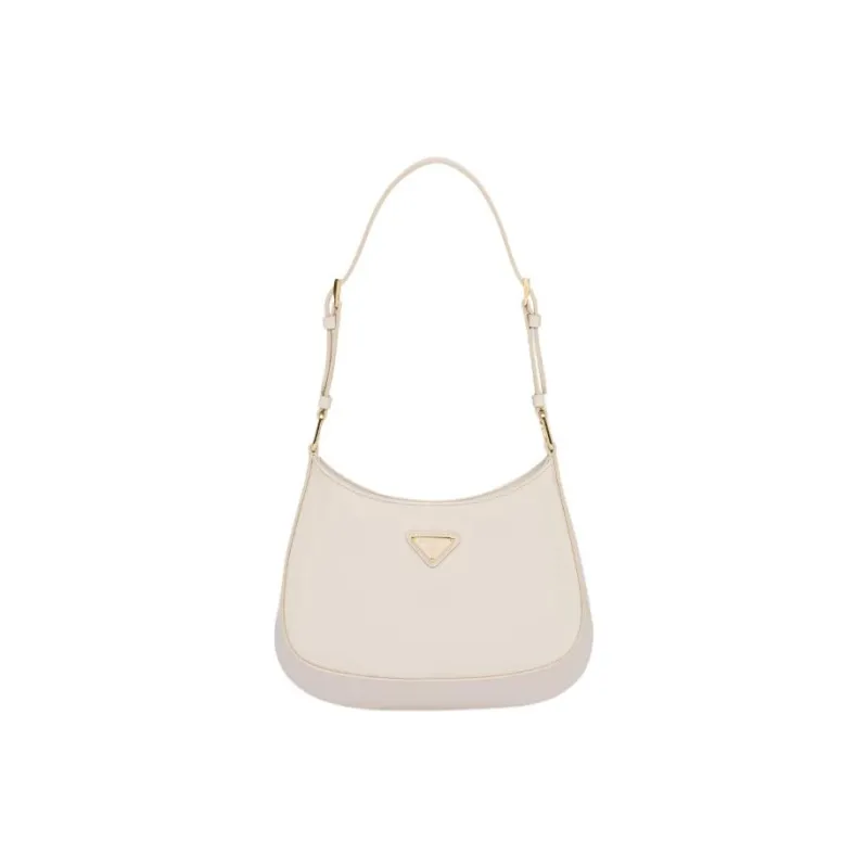 PRADA Patent Leather Hobo Bag Shoulder Bag Women's Ivory White-0