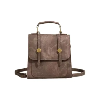 PINK·LAND PU Portable Backpack Regular Women's Gray/Brown