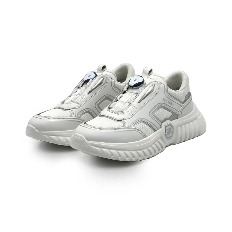 Buzz Robbins Coverage Support Wear Resistant Lightweight Breathable Low Top Casual Shoes Men's White-3