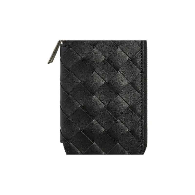 Bottega Veneta Cow Leather Key Pouch Men's Black-3