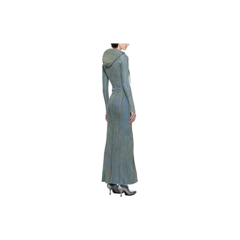 DIESEL Long-Sleeved Dresses Women's Light Blue-1