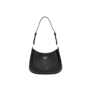 PRADA Cleo Leather Portable Crossbody Bag Shoulder Bag Women's Black