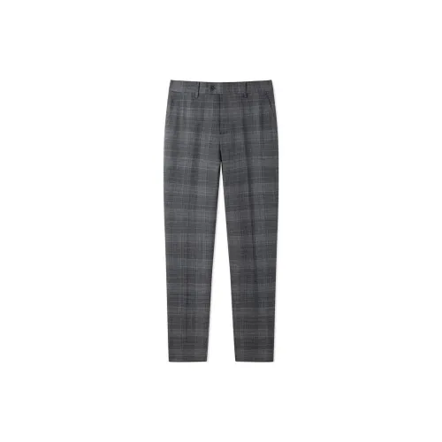 GXG Suit Trousers Men Dark Gray Check