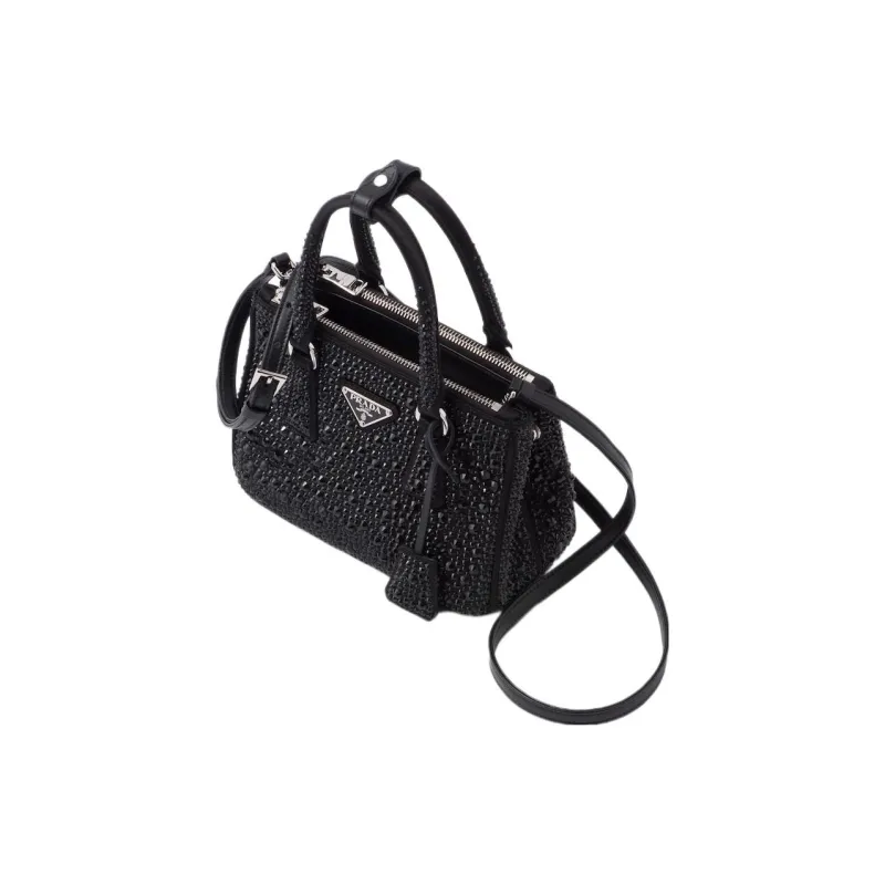 PRADA Fabric Handbag Mini Women's Black-1