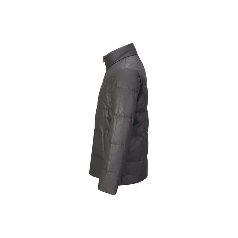 DAVID NAMAN FW23 Leather Jacket Men's Light Purple-2