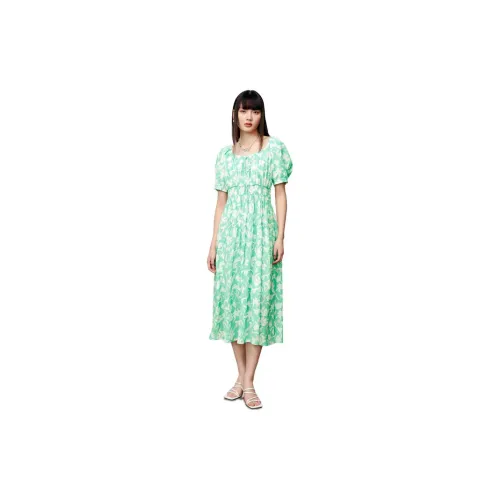 PEACEBIRD Short-Sleeved Dresses Women's Green