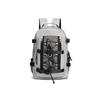 NOT ME Polyester Backpack Regular Unisex Gray Black