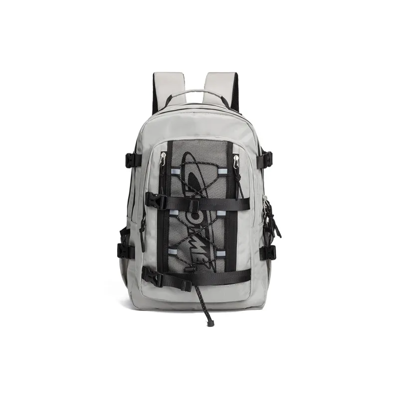NOT ME Polyester Backpack Regular Unisex Gray Black-0
