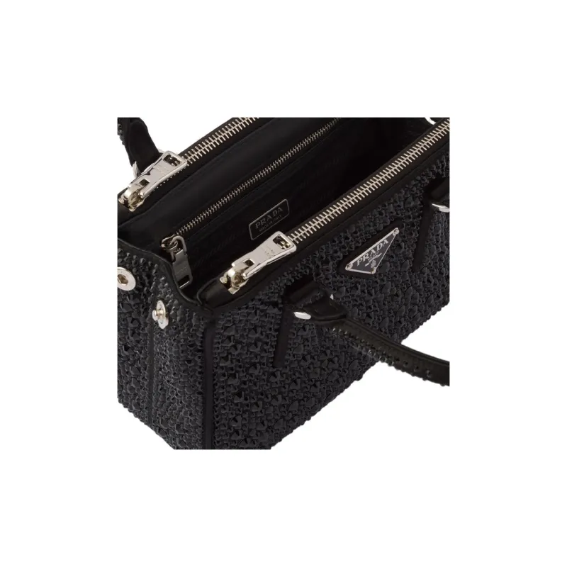 PRADA Fabric Handbag Mini Women's Black-5