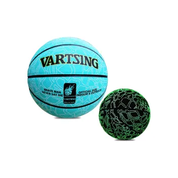 Vartsing x VARTSING Microfiber Leather Basketball Blue 5/7 Size Glow in The Dark Training Unisex
