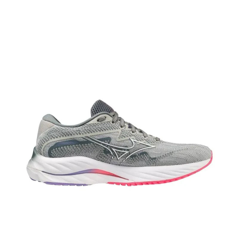 Mizuno Women's Wave Rider 27 'Pearl Blue Hi Vis Pink' Women's-1
