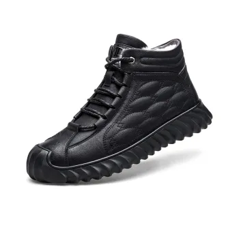 EGCHI Casual Shoes Men High Top Black