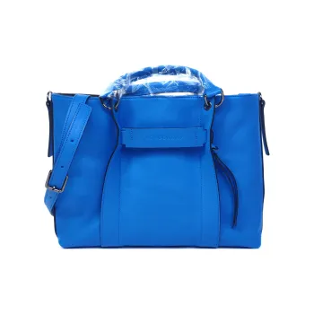 LONGCHAMP 3D Calfskin Shoulder Bag, Crossbody Bag, Handbag Large Size Women's Cobalt Blue