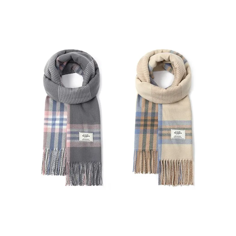 FREE RABBITⅡ Faux Cashmere Knit Scarves Unisex-15