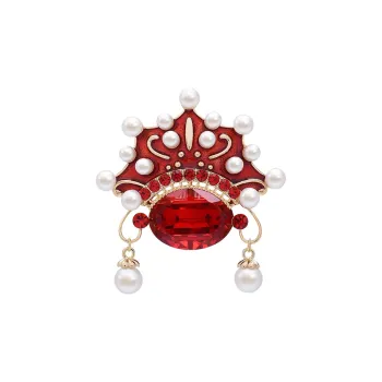 ROYALSASA Alloy Faux Pearl Faux Crystal Brooches Women's