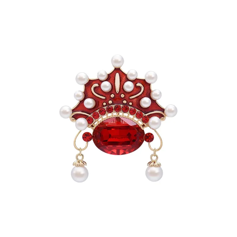ROYALSASA Alloy Faux Pearl Faux Crystal Brooches Women's-0