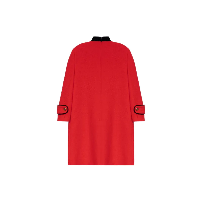 GUCCI Velvet trimmed Retro tweed Dress-1