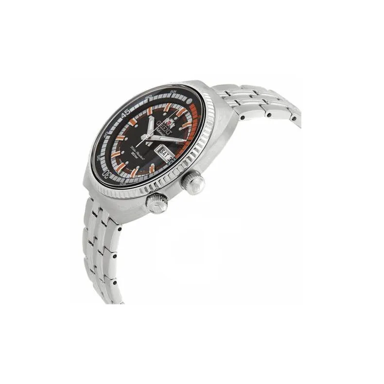 ORIENT Automatic Mechanical Movement Stainless Steel Strap Watch 44*14mm Men's Watches Black Dial RA AA0E05B19B-1