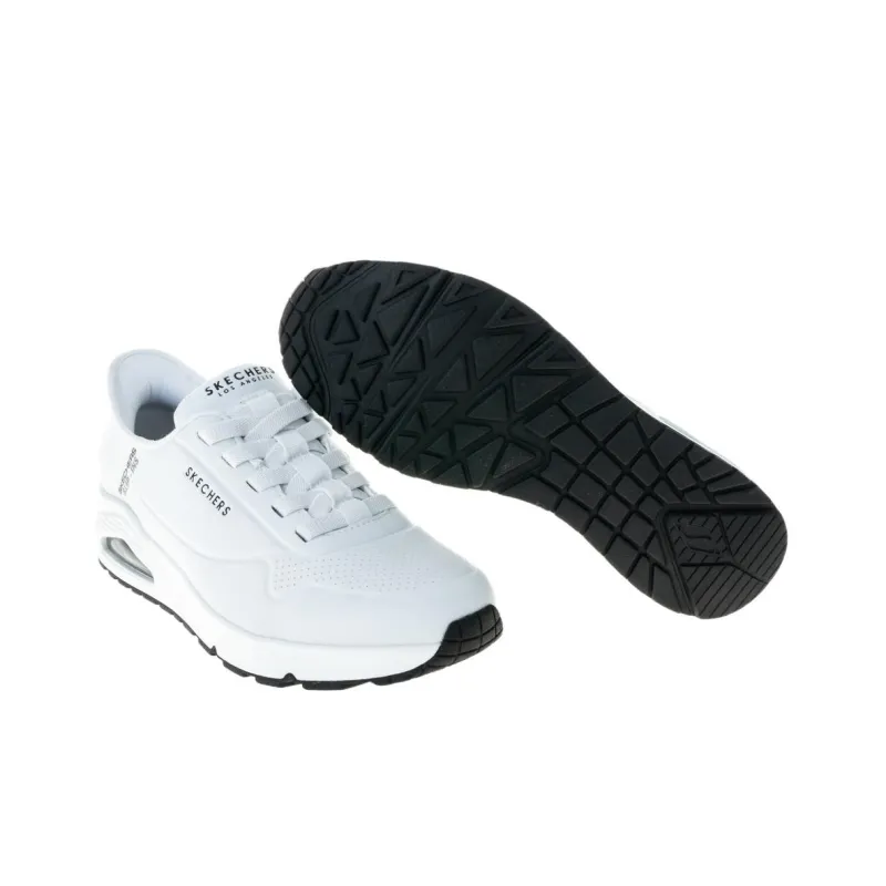 Skechers UNO SLIP INS Abrasion Resistant Breathable Low Top Running Shoes Men's White-4