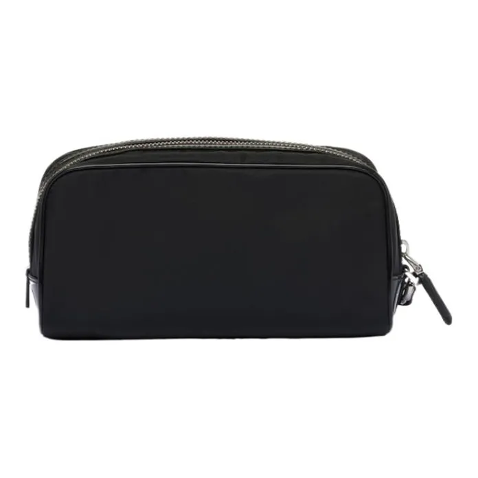 PRADA Re Nylon Fabric With Leather Clutch Regular Men's Black-2