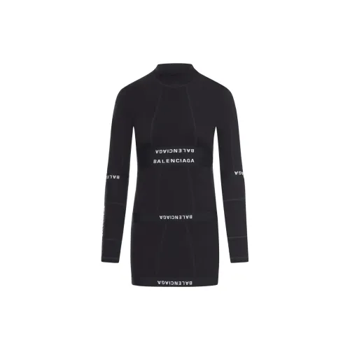 Balenciaga Long-Sleeved Dresses Women's Black