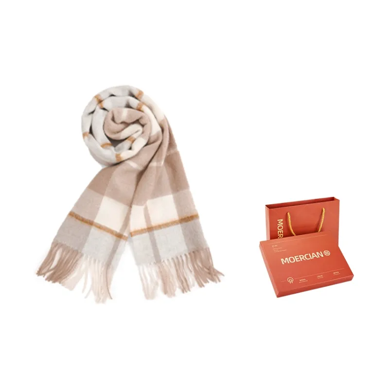 MOERCIAN 100% Wool Knit Scarves Women's-6